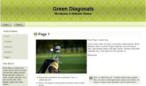 Green Diagonals Theme