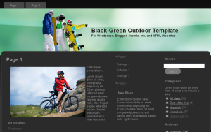 Black Green Outdoor Theme
