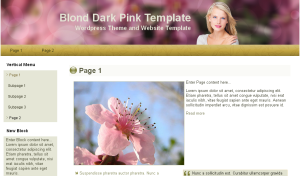 Blond Dark Pink Theme