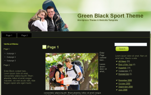 Green Black Sport Theme